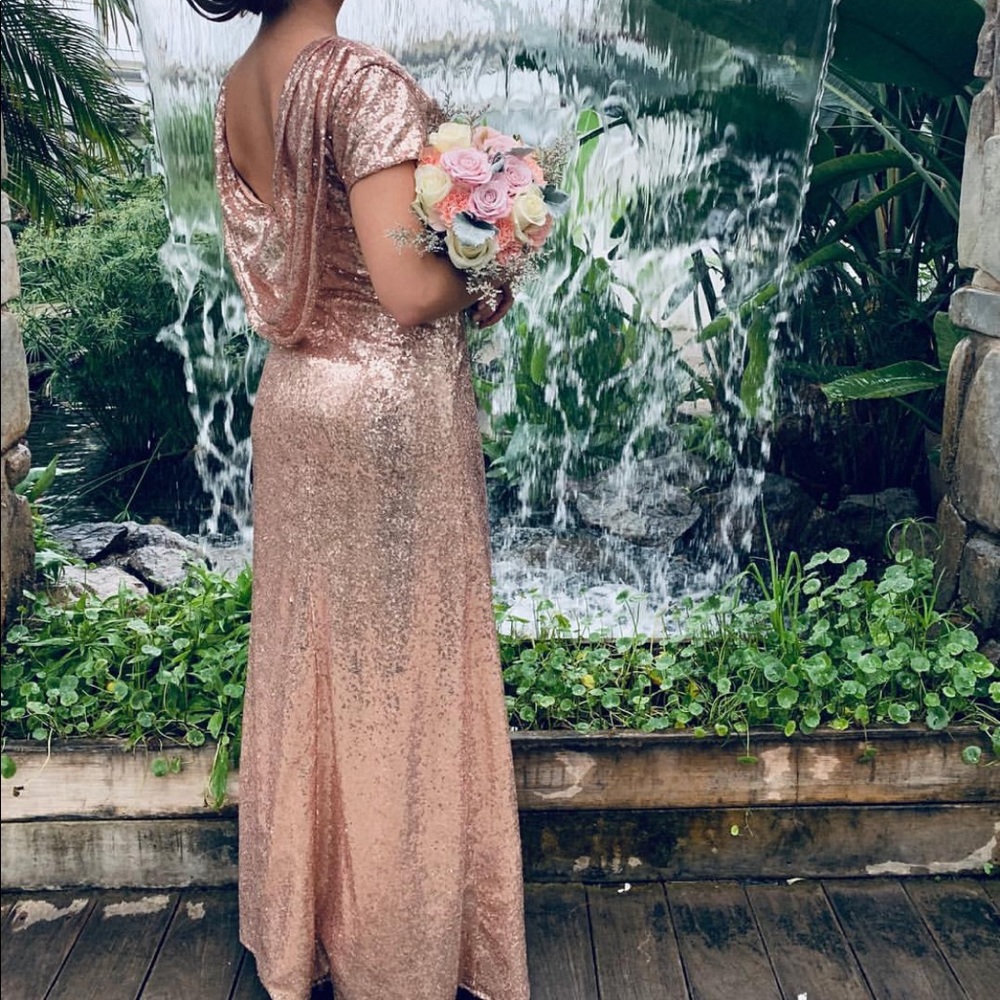 Champagne Gold Bridesmaid Dress